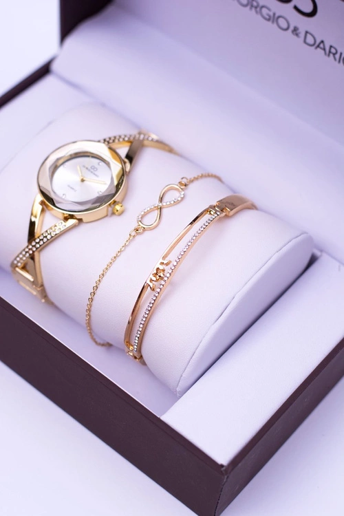 Zestaw Giorgio Dario Złoty Zegarek Bransoletki