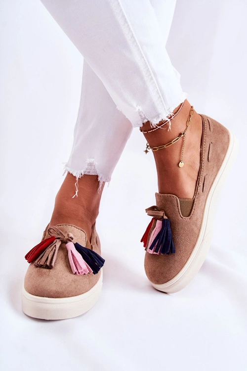 Damskie Tenisówki Trampki Slip-On Brązowe Venira