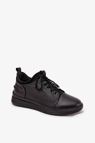 Skórzane Półbuty Męskie Lee Cooper LCJ-26-33-3964 Czarne