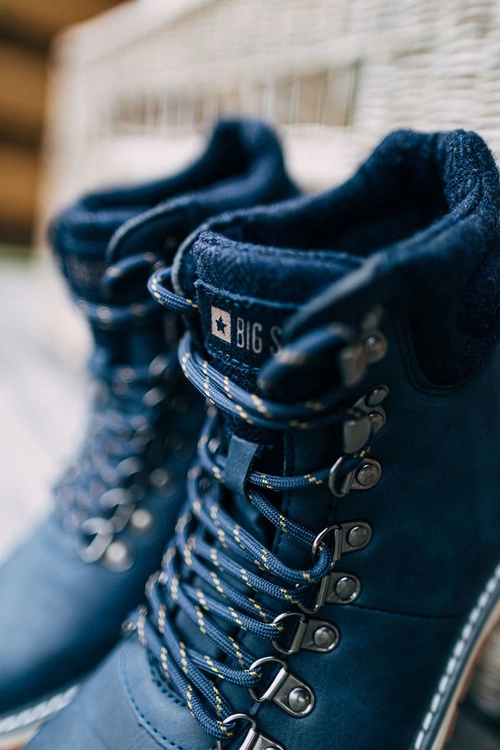 Męskie Botki Trapery Big Star Granatowe EE174403