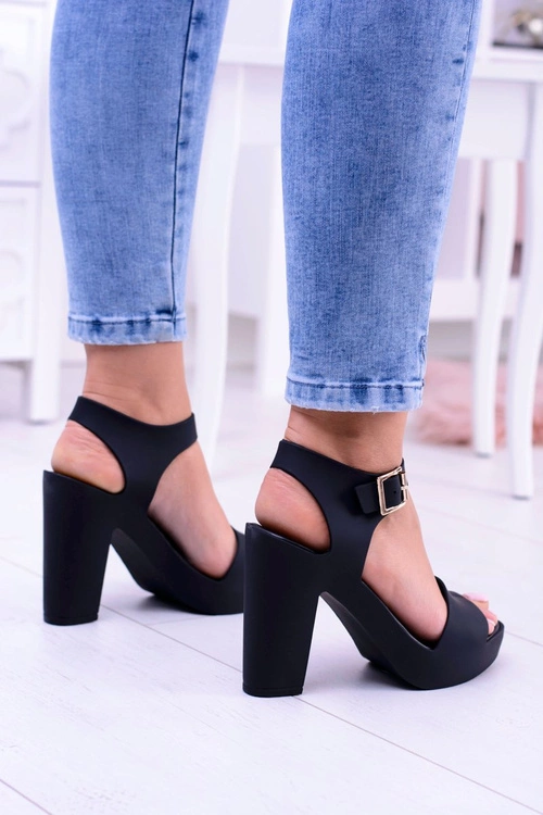 Damskie Gumowe Sandały Na Słupku Meliski Viene