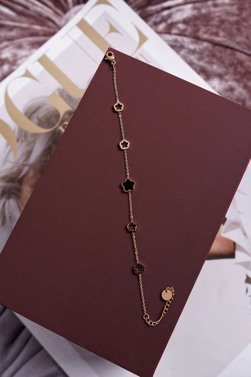 Damska Bransoleta Celebrytka Złota Koniczynka