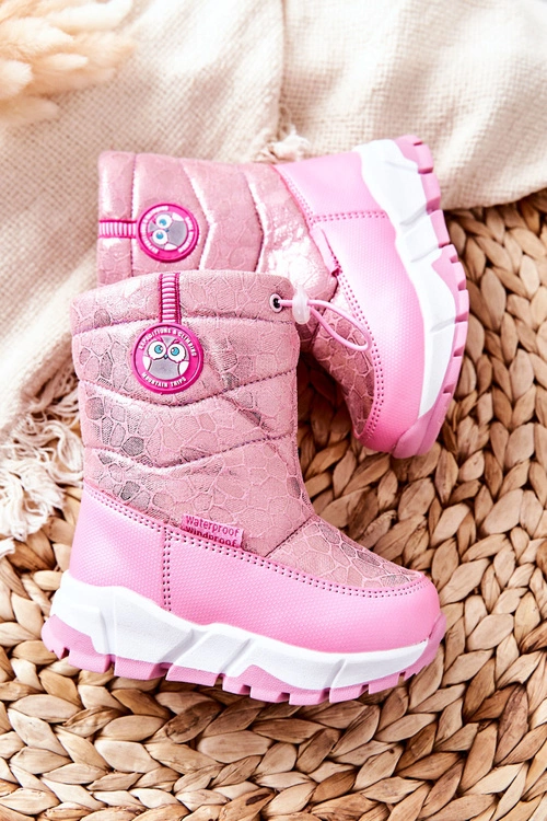 Dziecięce Ocieplane Śniegowce Na Suwak Różowe Layoth