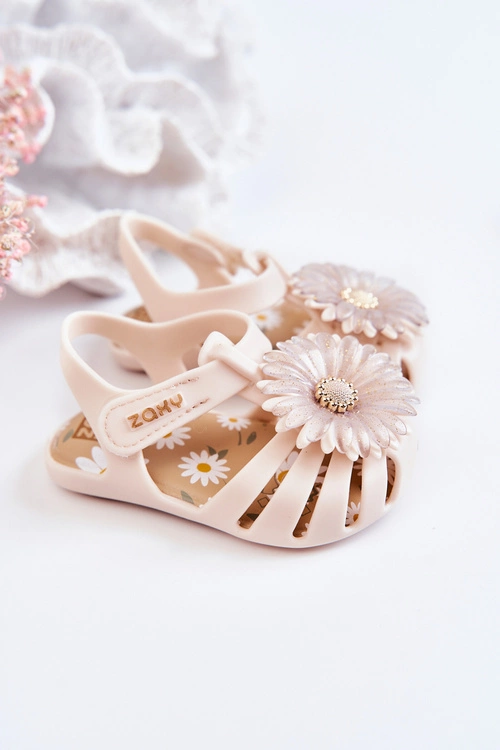 Dziecięce Sandałki Na Rzep Pachnące ZAXY JJ385031 Beżowe