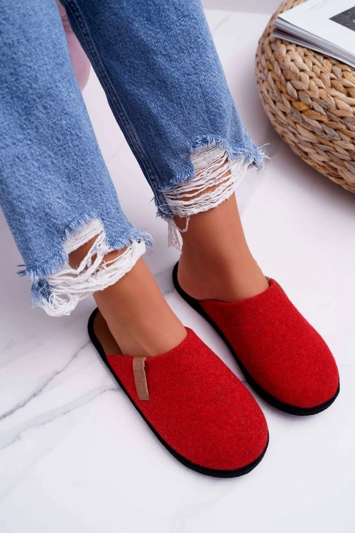 Papcie Damskie Domowe Big Star Czerwone D267865A