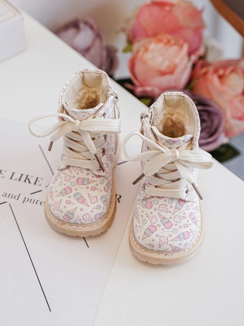 Ocieplane Botki Dziecięce Na Suwak Beżowe Dolida