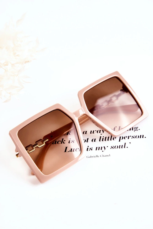 Duże Okulary Przeciwsłoneczne Kwadratowe V130043 Różowe