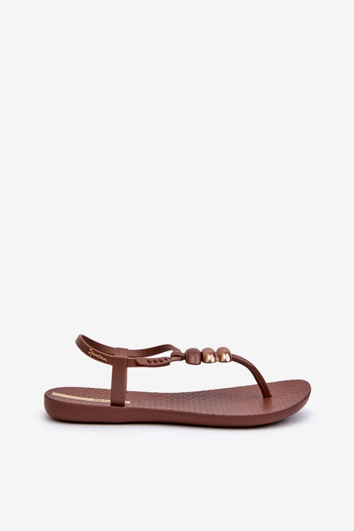 Damskie Płaskie Sandały Japonki 83507 Ipanema Class Blown Up Sandal Fem Brązowe