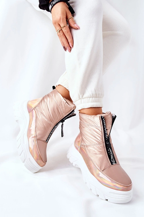 Damskie Trapery Botki Złote Echowen