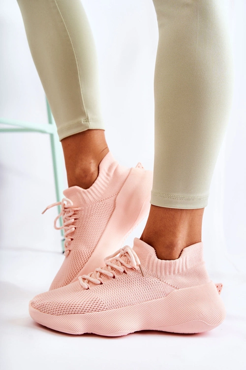 Wsuwane Buty Sportowe Damskie Różowe Dalmiro