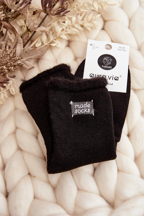 Damskie Grube Skarpety Czarne