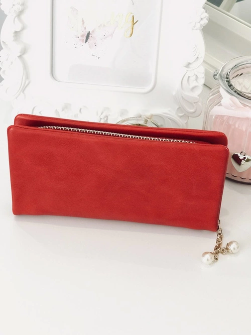 Duży Damski Czerwony Portfel