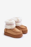 Śniegowce Botki Dziecięce Z Futerkiem I Wzorem Camel Melefia 