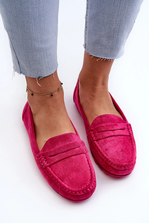 Mokasyny Damskie Eko Zamszowe Big Star NN274934 Memory Foam System Fuksja