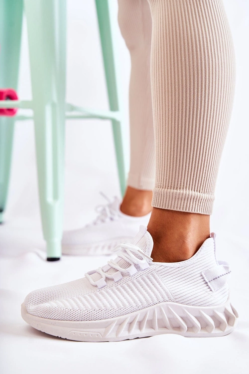 Damskie Sportowe Buty Materiałowe Białe Lenney