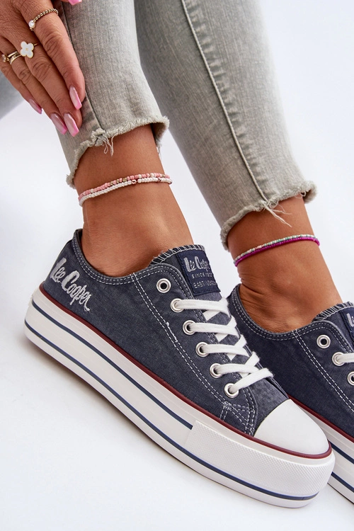 Trampki Damskie Na Grubej Podeszwie Lee Cooper LCW-24-31-2220 Granatowe