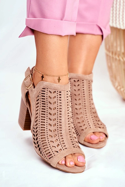 Botki Damskie z Wycięciem Wiosenne Beżowe Beyond Us