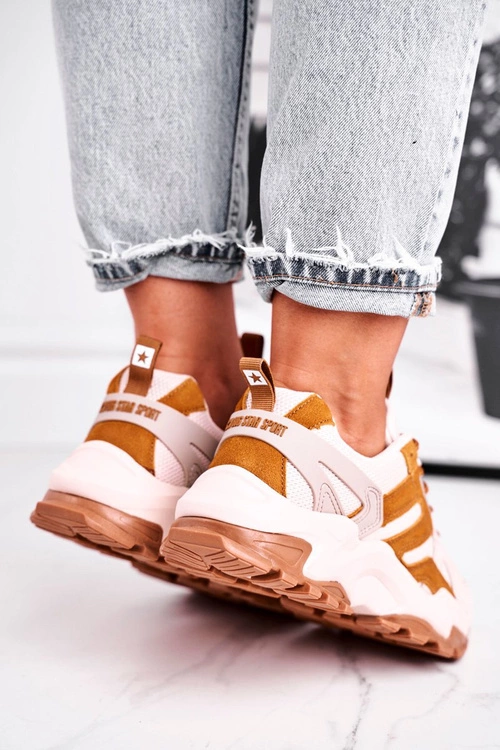 Damskie Sneakersy Big Star Beżowe GG274664
