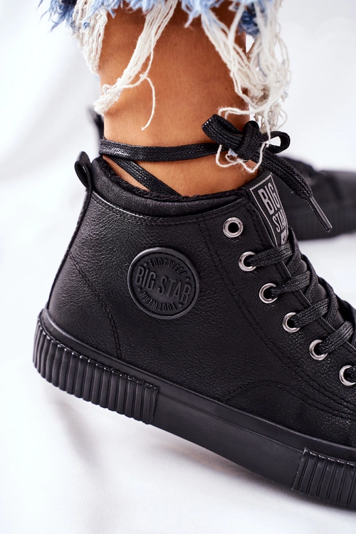 Wysokie Ocieplane Trampki Big Star II274157 Czarne