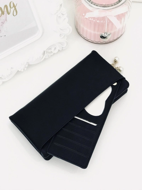 Duży Damski Czarny Portfel