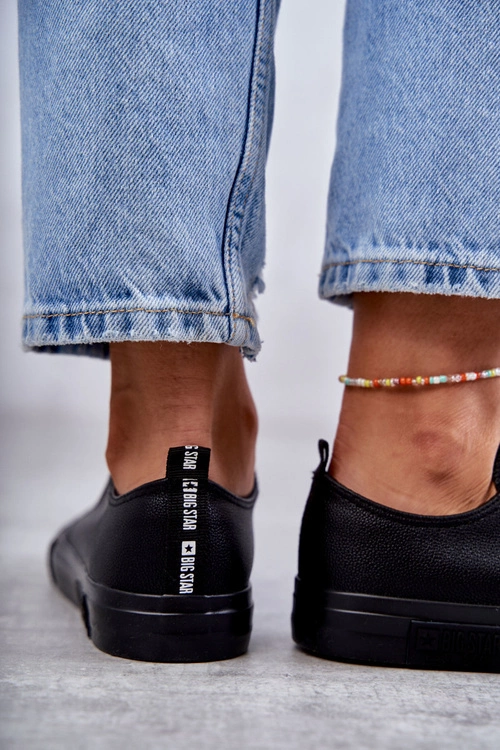 Damskie Skórzane Trampki Big Star KK274106 Czarne