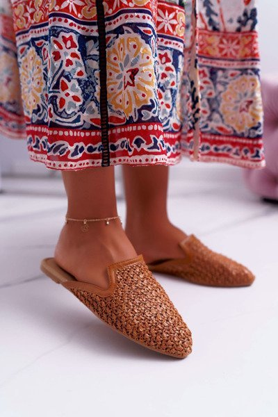 Klapki Damskie Eleganckie Brązowe Vices 3301