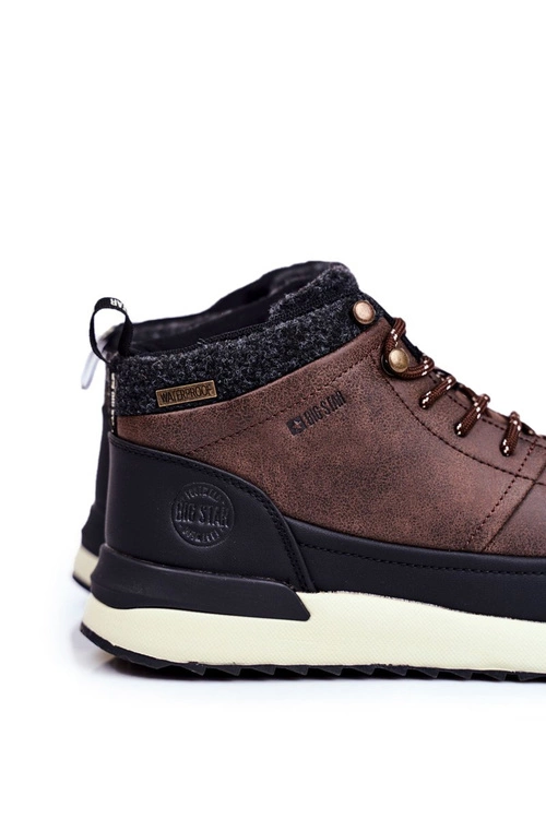 Trekkingowe Męskie Buty Big Star Outdoor Brązowe GG174562