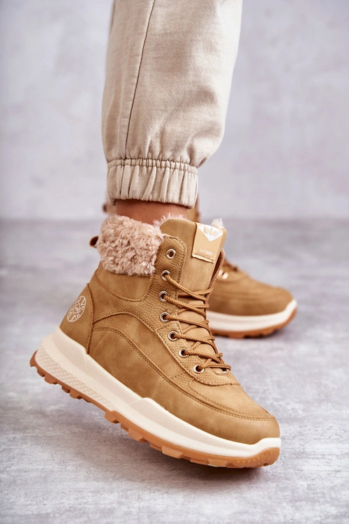 Ocieplane Botki Trapery Lee Cooper LCJ-22-44-1361L Beżowe