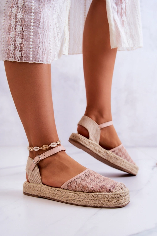 Damskie Espadryle Na Sprzączkę Nude Charlene