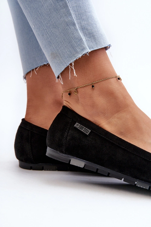 Mokasyny Damskie Eko Zamszowe Big Star NN274929 Memory Foam System Czarne