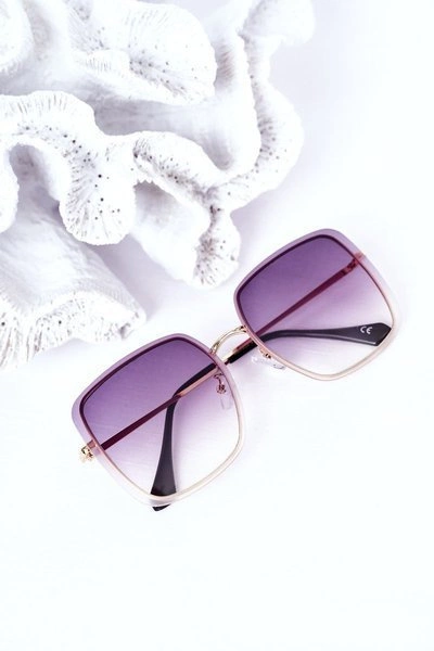 Złote Kwadratowe Okulary Grafitowe Ombre