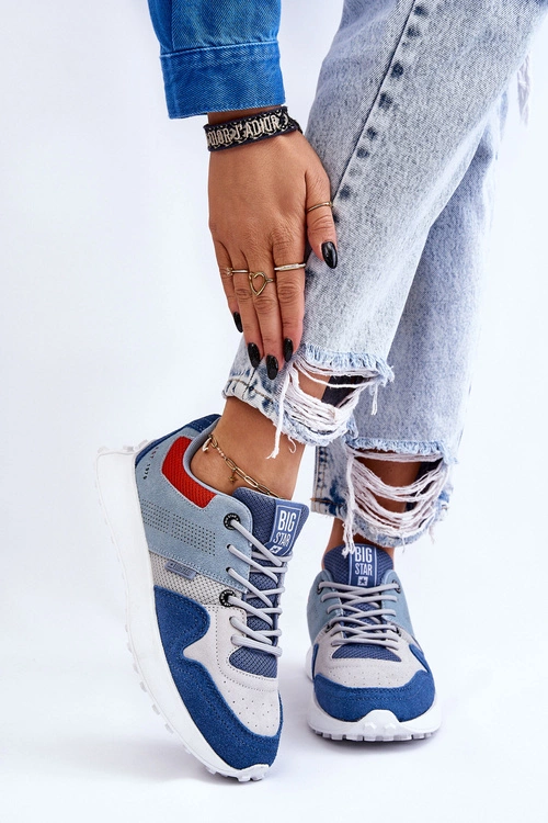 Damskie Sneakersy Big Star LL274421 Niebieskie
