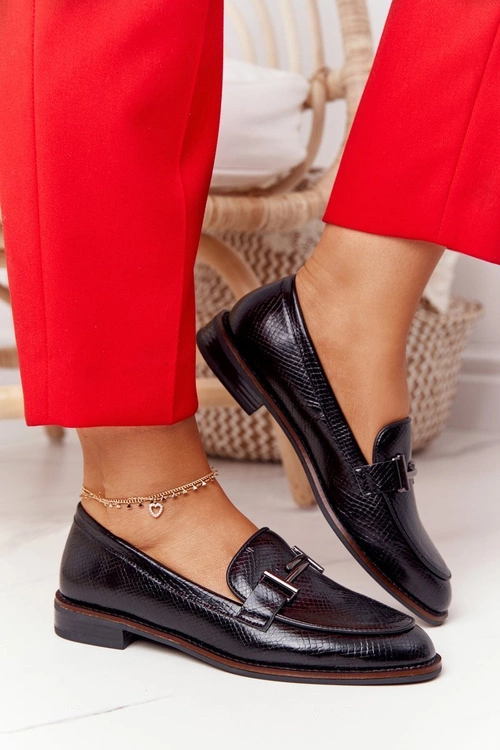 Damskie Mokasyny Sergio Leone PB253 Czarne