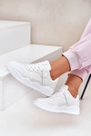 Buty Sportowe Sneakersy Damskie Z Eko Skóry Białe Telisiria