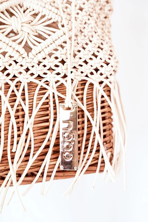 Pleciona Torebka Koszyczek NOBO XK0050 Beżowa