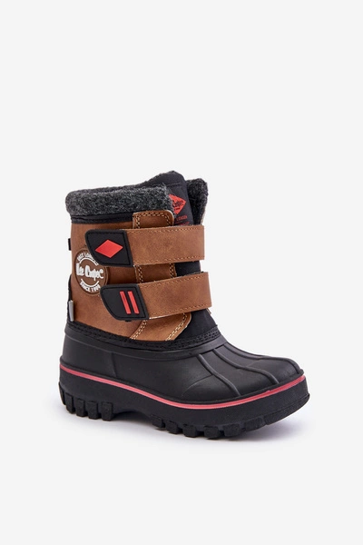 Śniegowce Dziecięce Na Rzepy Lee Cooper LCJ-24-44-2864K Camel