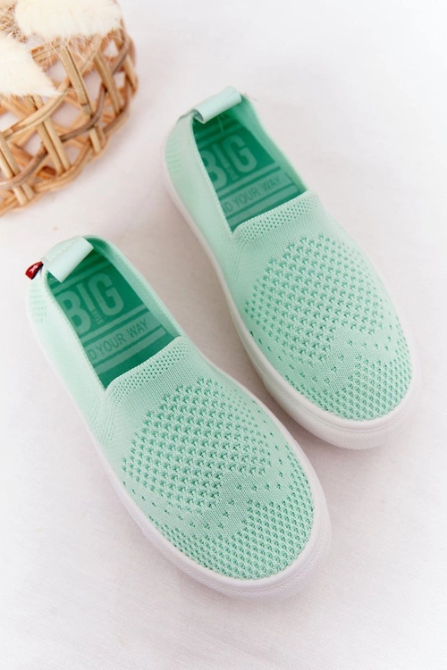 Dziecięce Wsuwane Tenisówki Slip-On Big Star HH374101 Miętowe