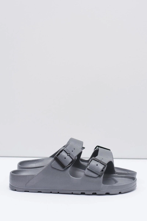 Męskie Szare Ogrodowe Lekkie Klapki