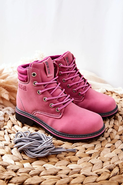 Trapery Botki Dziecięce Big Star BB374124BS Różowe