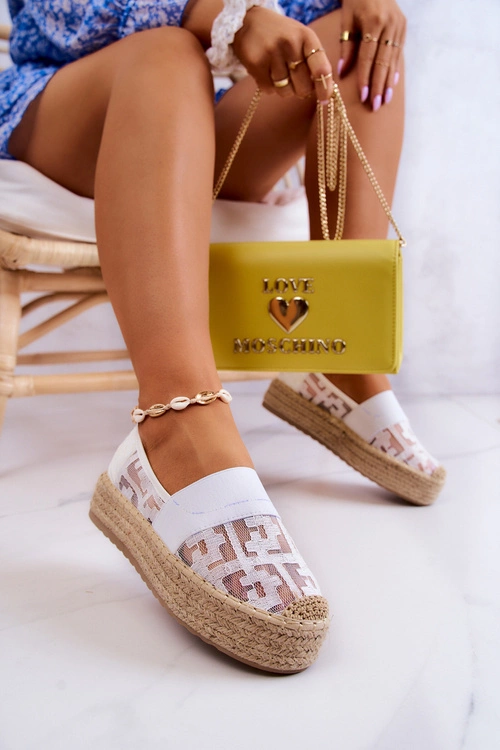 Damskie Wsuwane Espadryle Białe Berkaley