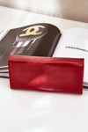 Eko Skórzany Gładki Portfel Damski Czerwony Erolia