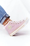 Damskie Wysokie Trampki Big Star HH274447 Różowe