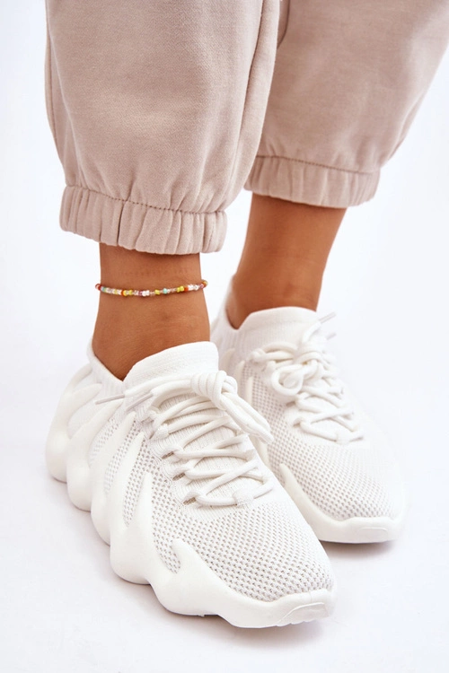 Damskie Wsuwane Sneakersy Białe Myles
