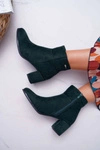 Botki Damskie Na Obcasie Sergio Leone Zielone BT522