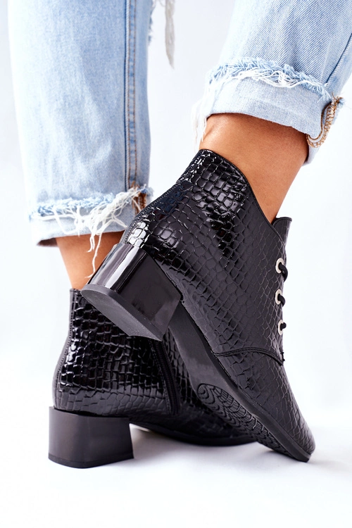 Botki na Obcasie Czarne Albeq