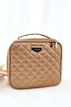 Duża Kosmetyczka Pikowana Monnari CSM0040-023 Złota