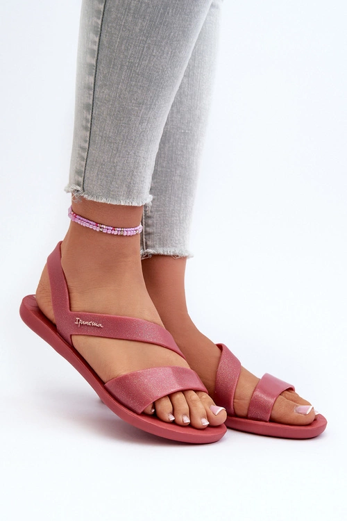 Sandały Damskie Z Brokatem 82429 Ipanema Vibe Sandal Fem Różowe