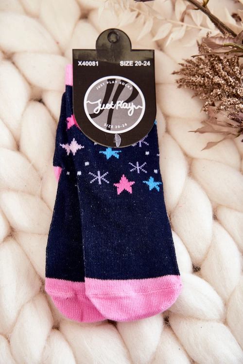 Dziecięce Klasyczne Skarpety Bawełniane Granatowe