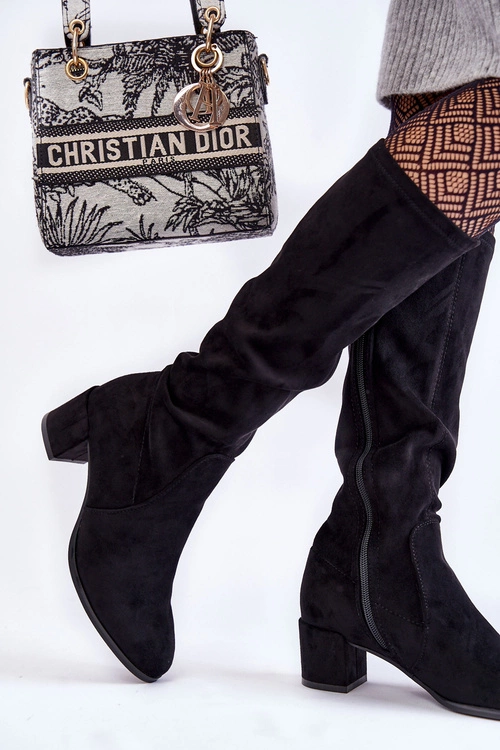 Klasyczne Eko Zamszowe Kozaki Sergio Leone KZ205 Czarne