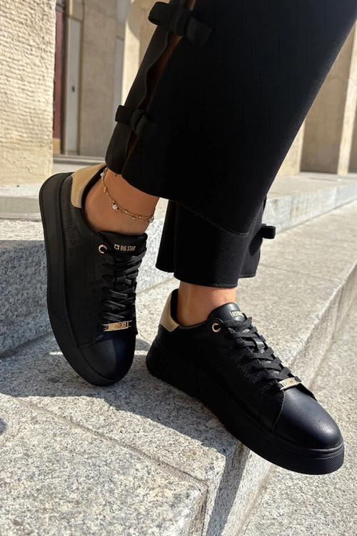 Sneakersy Damskie Z Eko Skóry Big Star RR274257 Czarne